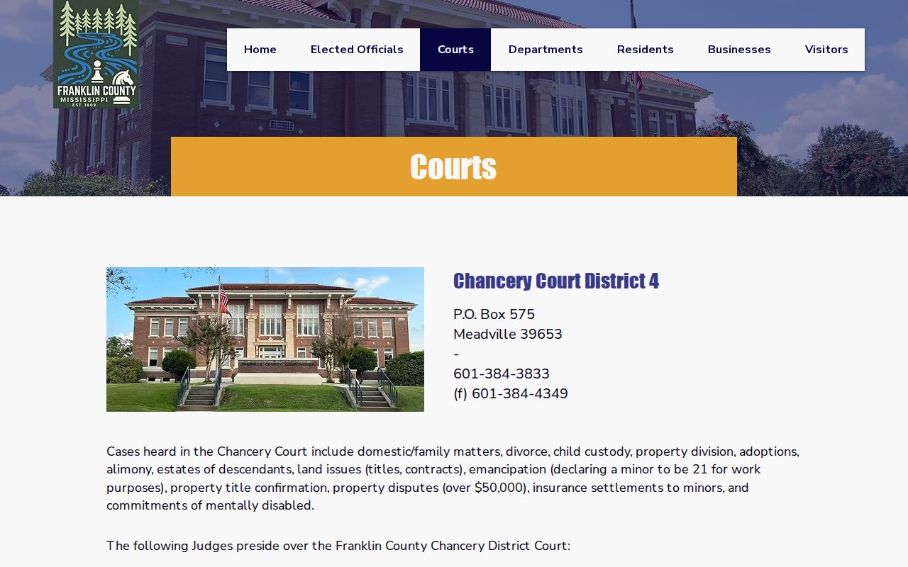 Franklin County court records supporting a jail release