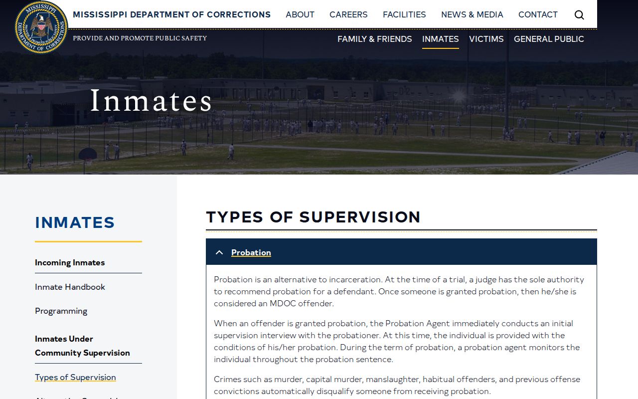 MDOC explanation of Franklin County projected release date terms